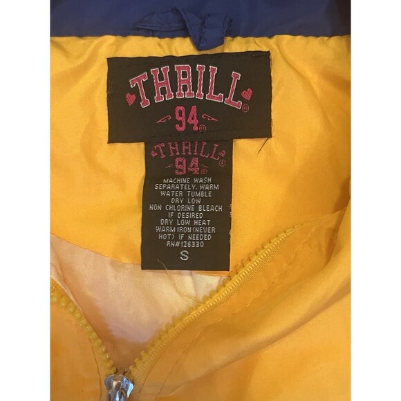 Thrill 94 Love Vintage Women’s Long Sleeve Track Jacket Small Retro Y2K Yellow - Picture 6 of 11